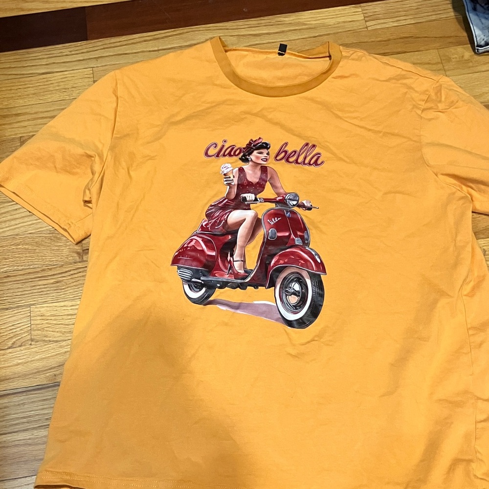 Orange Graphic Short Sleeve Tee